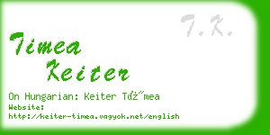 timea keiter business card